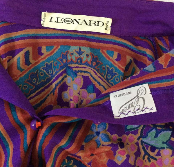 Vintage Leonard Paris Silk Caftan 1970s