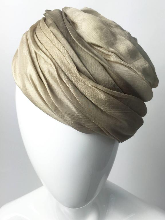 1950s Christian Dior Ombre Silk Turban Hat