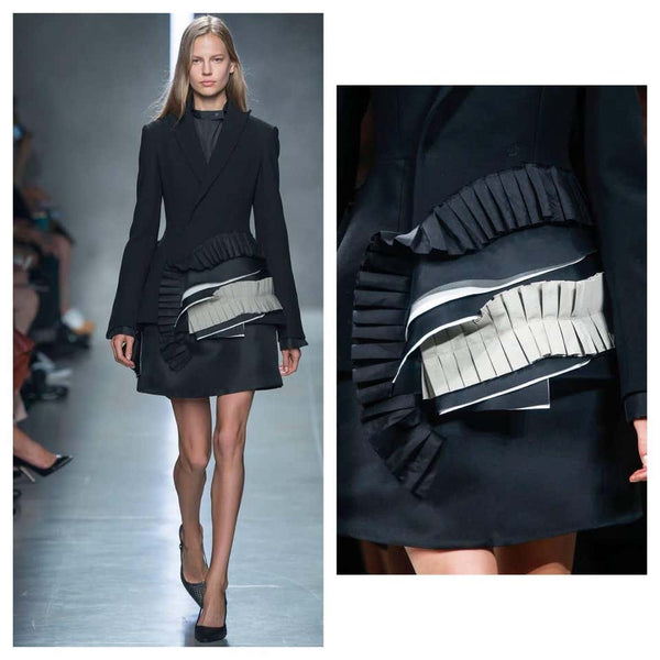 Bottega Veneta Sculptural Pleats and Ruffles Origami Jacket Spring 2014