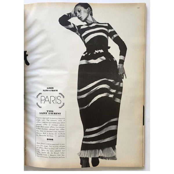 Vintage Christian Dior Haute Couture 1971 Silk Taffeta Dress No155429 Documented