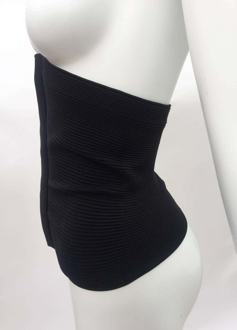 Gucci Extra Wide Dramatic Black Bandage Corset Belt