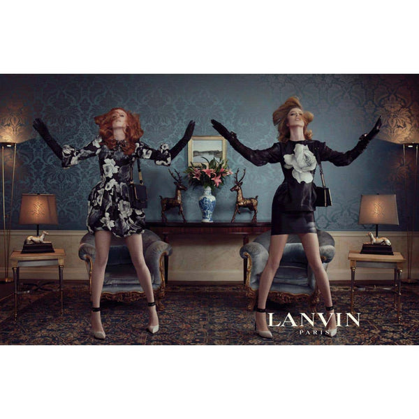 Lanvin Alber Elbaz Runway Ad Campaign Floral Print Dress Fall 2011