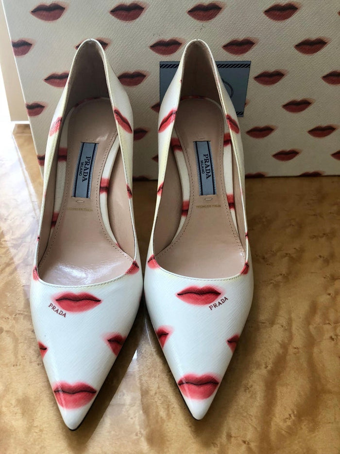 Prada red shops high heels