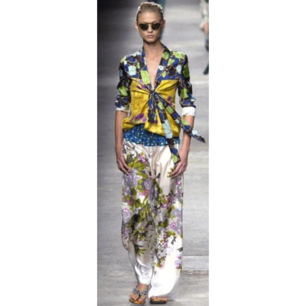 Dries Van Noten Watercolor Floral Silk Jacket Runway, Spring 2008